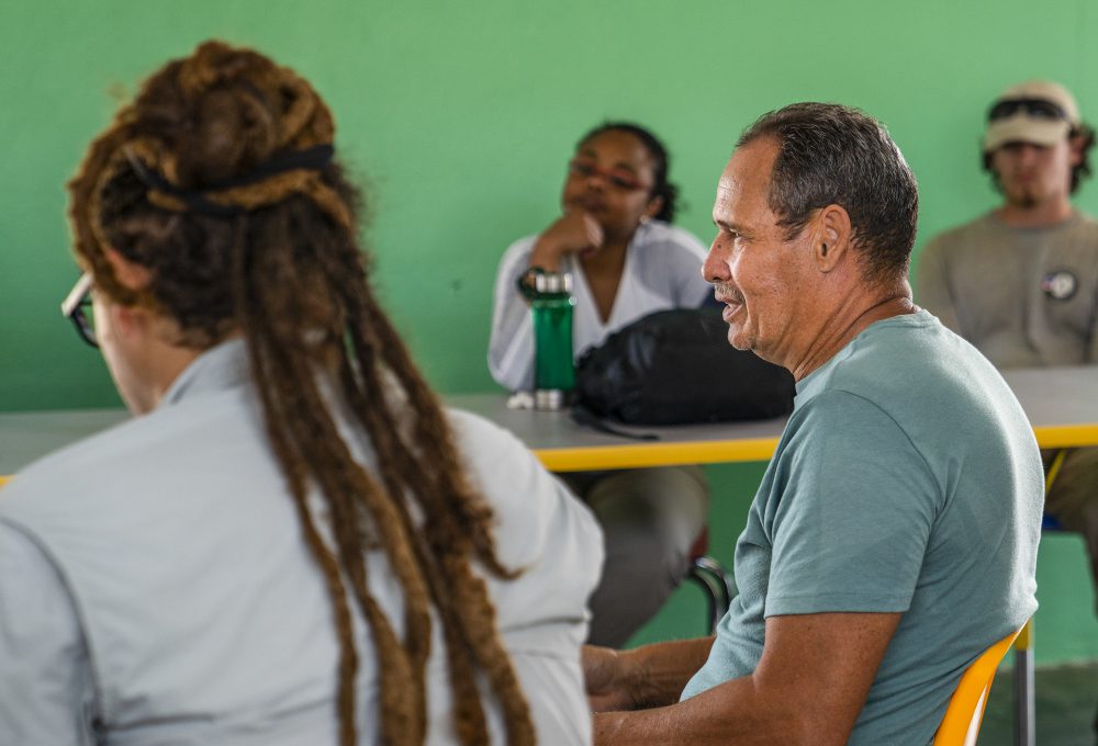 A meeting of community members in Puerto Rico