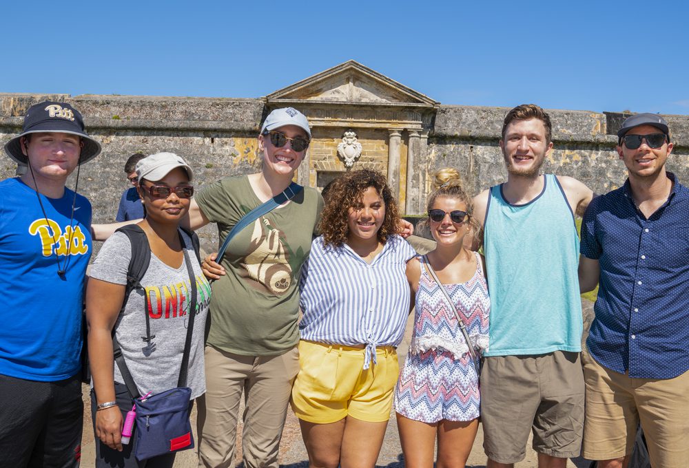 Students tour old San Juan in Puerto Rico